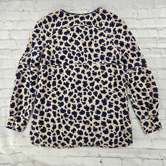 Tory Burch Silk Cheetah Print Long Sleeve Tunic Size 12 - Picture 11 of 11